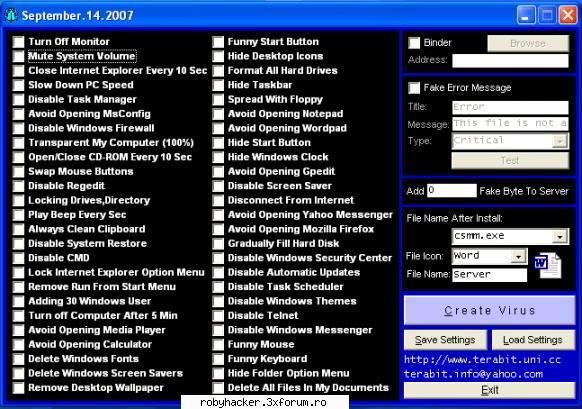 Create virus - Download program: ... s.rar.html - >>>Virus/Trojan<<<
